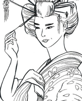 coloriage Japonaise2