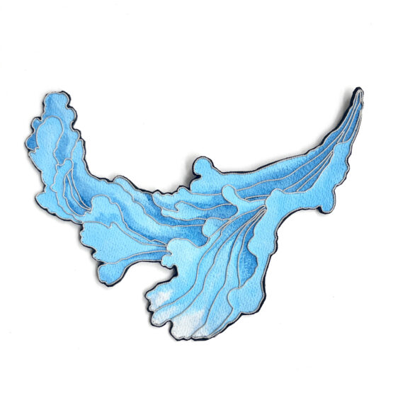 Broche géante nuage bleu III