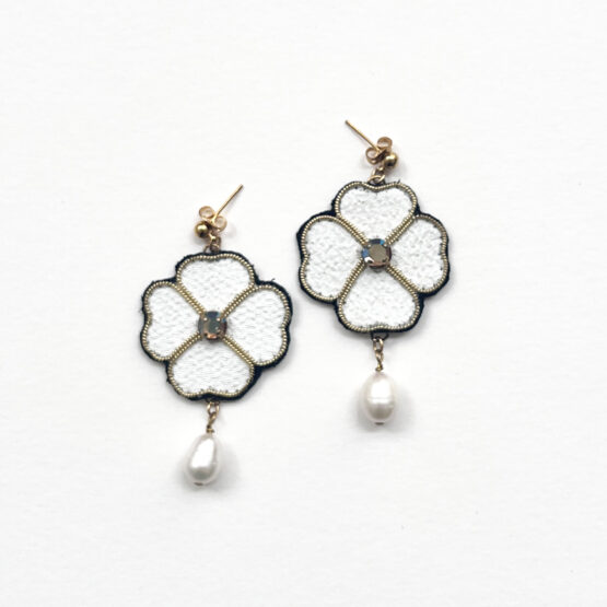 Boucles d'Oreilles Fleurs Or