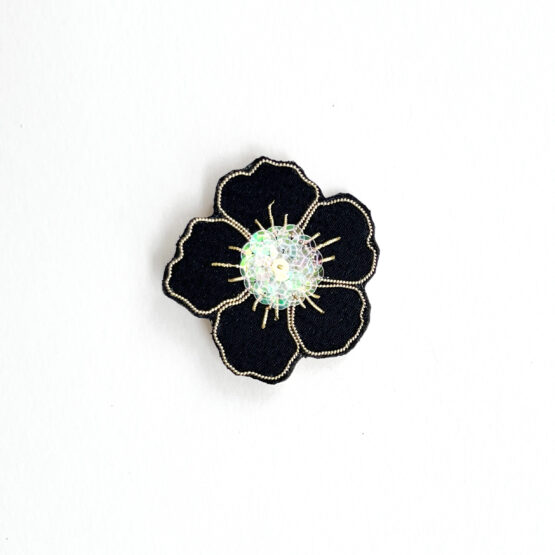 Broche Sakura Noir et or